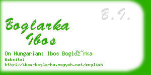 boglarka ibos business card